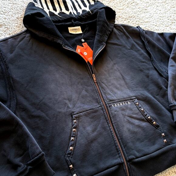 YoungLA Other - Men's YoungLA 5024 DECONSTRUCTED TERRY HOODIES(SOLD OUT), XL, NWT, BlackWash